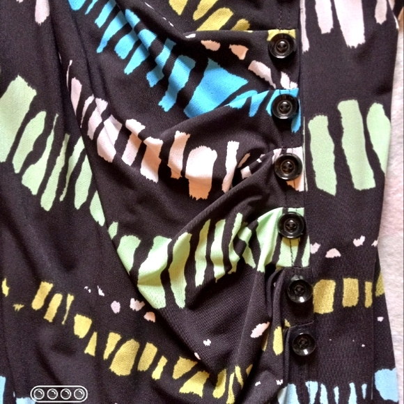 Joseph Ribkoff Lined Print Dress - Picture 4 of 11